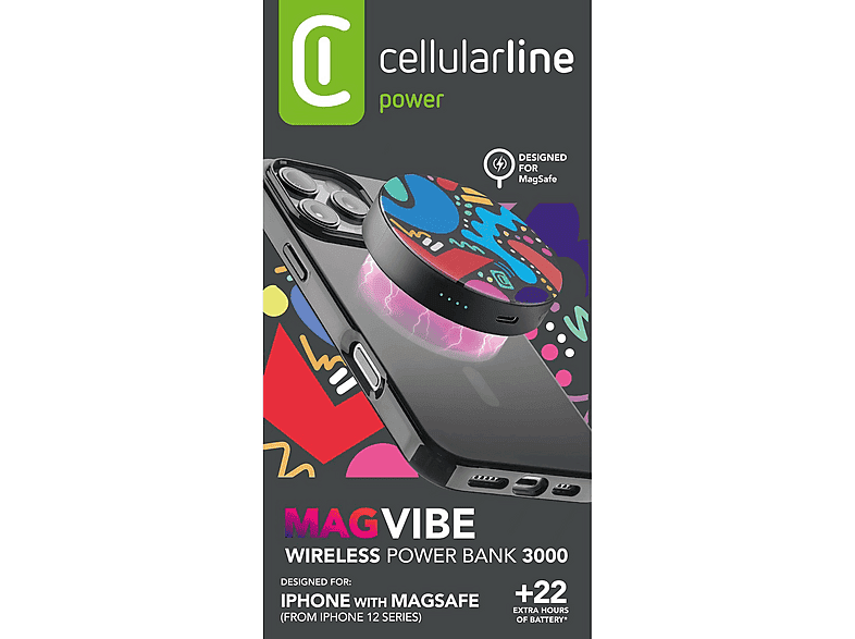 CELLULARLINE MAGVIBE Wireless Power Bank 3000