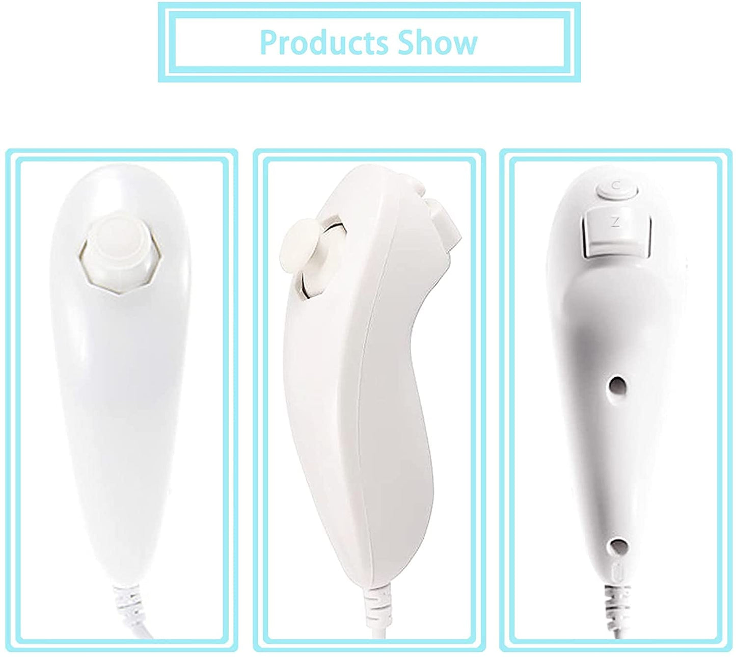 Nunchuk Remote Controller per Nintendo Wii (White)-Generic