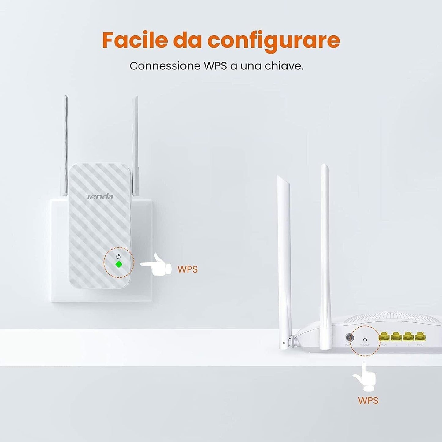 Tenda A9 Ripetitore Wifi Wireless 300 MBps Access Point Range Extender
