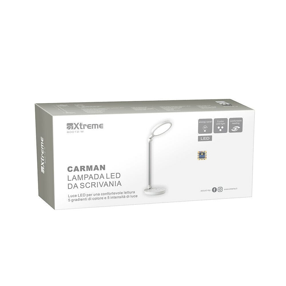 XTREME CARMAN LAMPADA LED DA SCRIVANIA 5 COLORI E INTENSITA' BIANCO