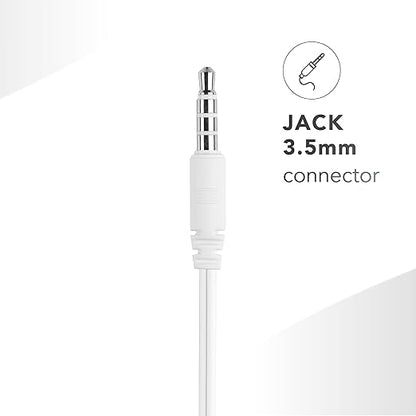 Music Sound Auricolari Fullcolor in-ear con Microfono - Jack 3.5 mm - Colore Bianco
