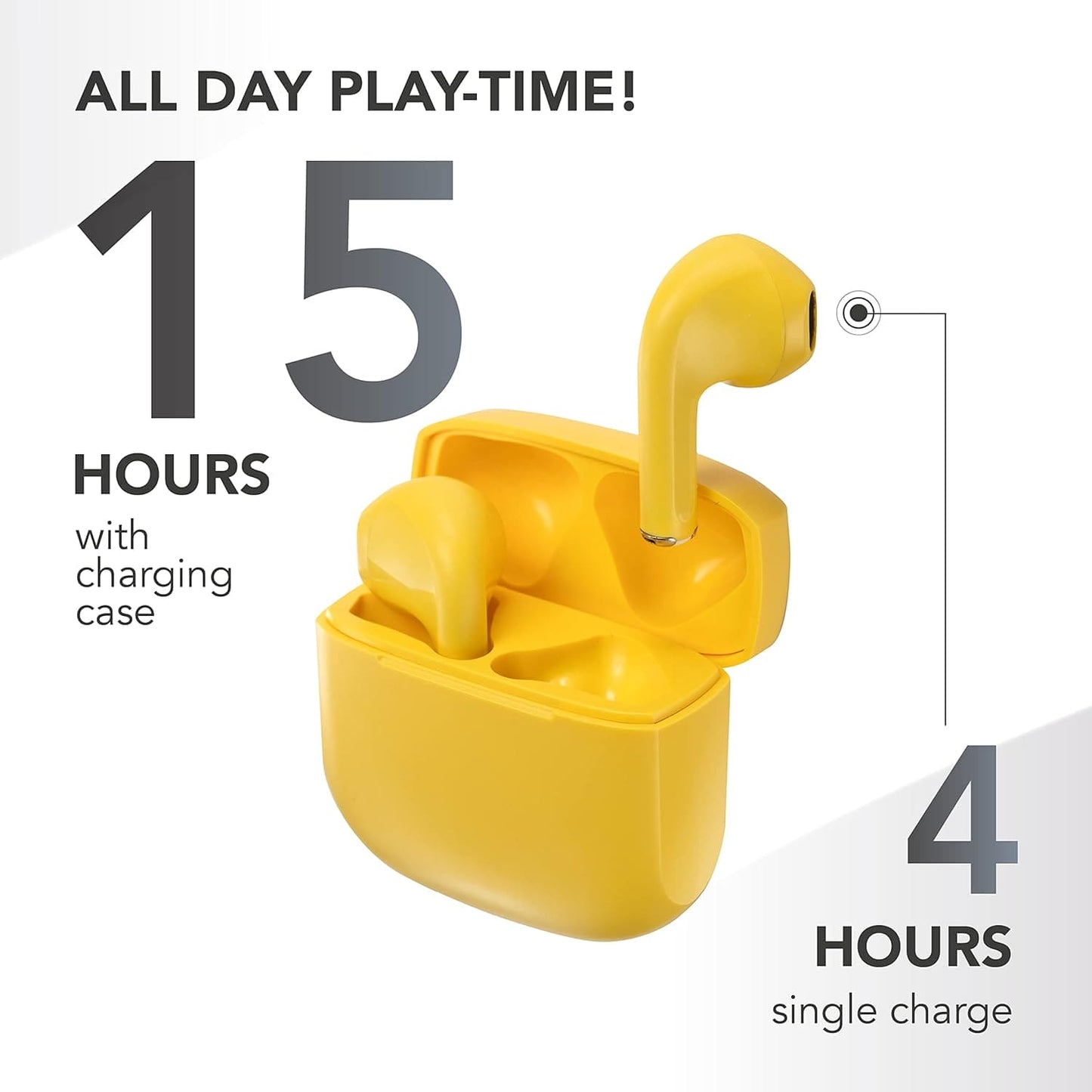Music Sound SWAG WIRELESS EARPHONES GIALLO