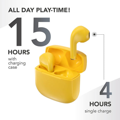 Music Sound SWAG WIRELESS EARPHONES GIALLO