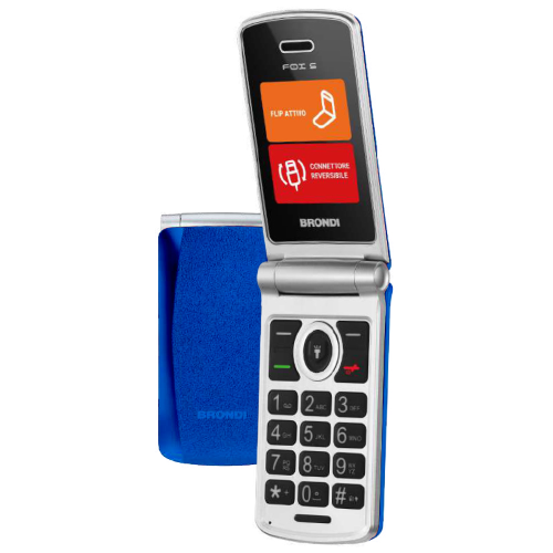 BRONDI FOX S BLUE 2" FEATURE PHONE CLAMSHELL