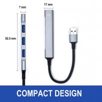EWENT HUB TYPE A 4 PORTS 3.2 GEN1 WITH DC PORT