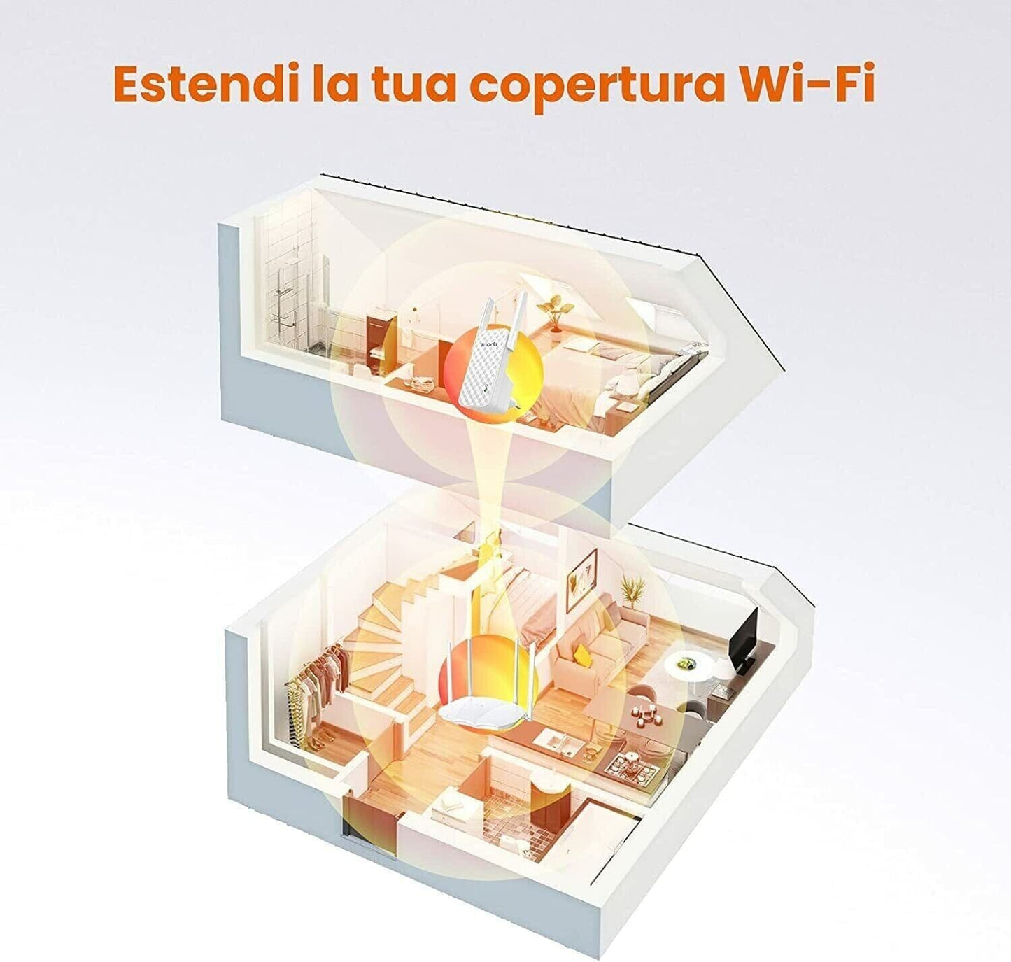 Tenda A9 Ripetitore Wifi Wireless 300 MBps Access Point Range Extender